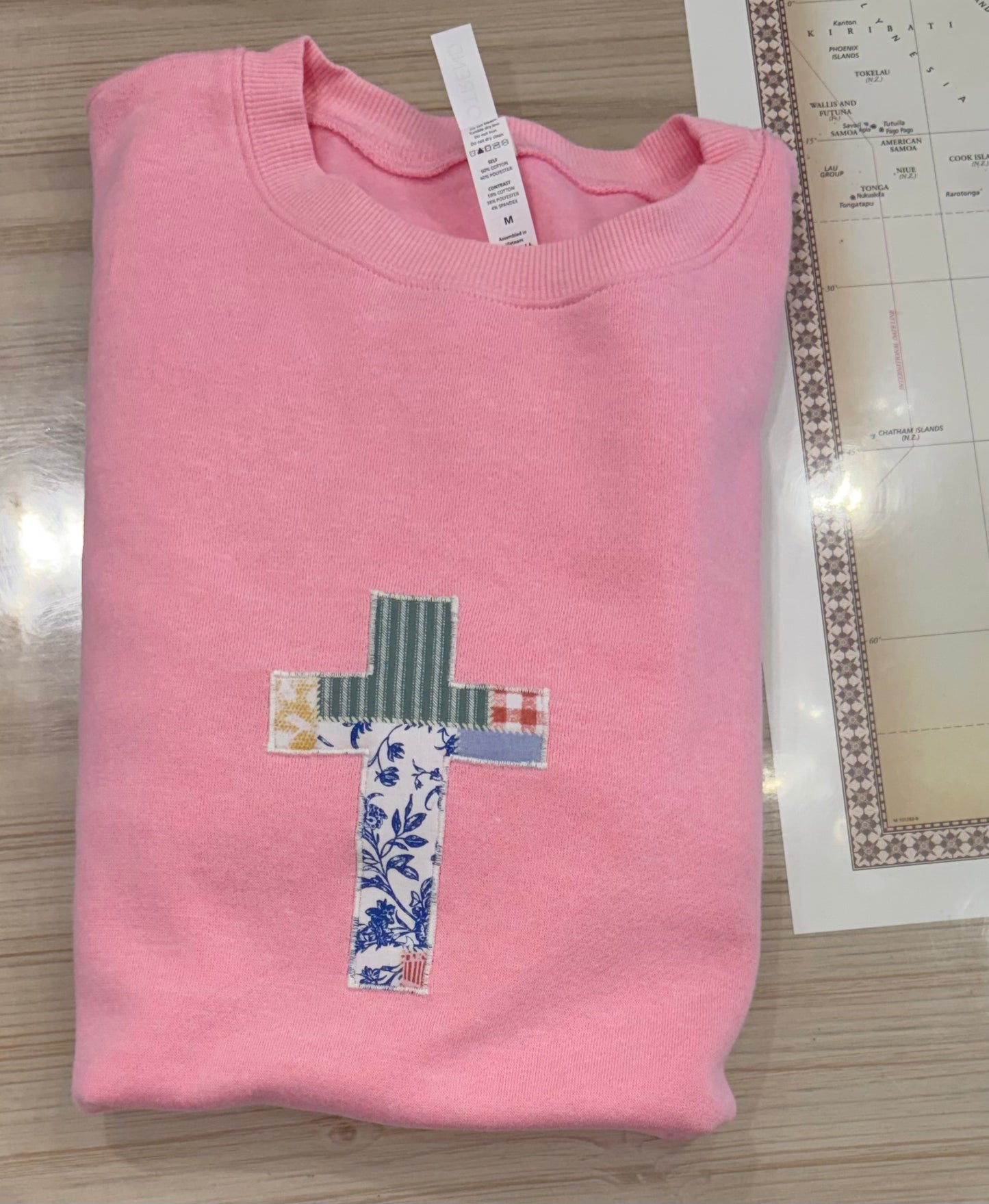 Medium pink cross sweatshirt