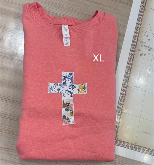 XL coral sweatshirt