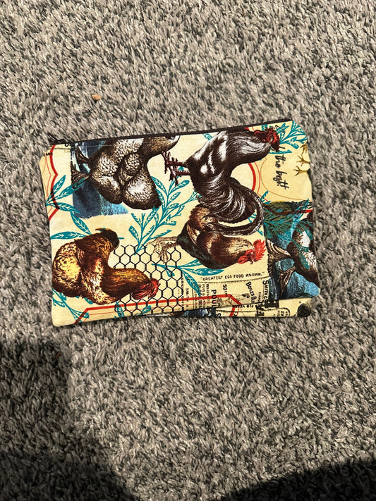 Pinched zipper flat pouch