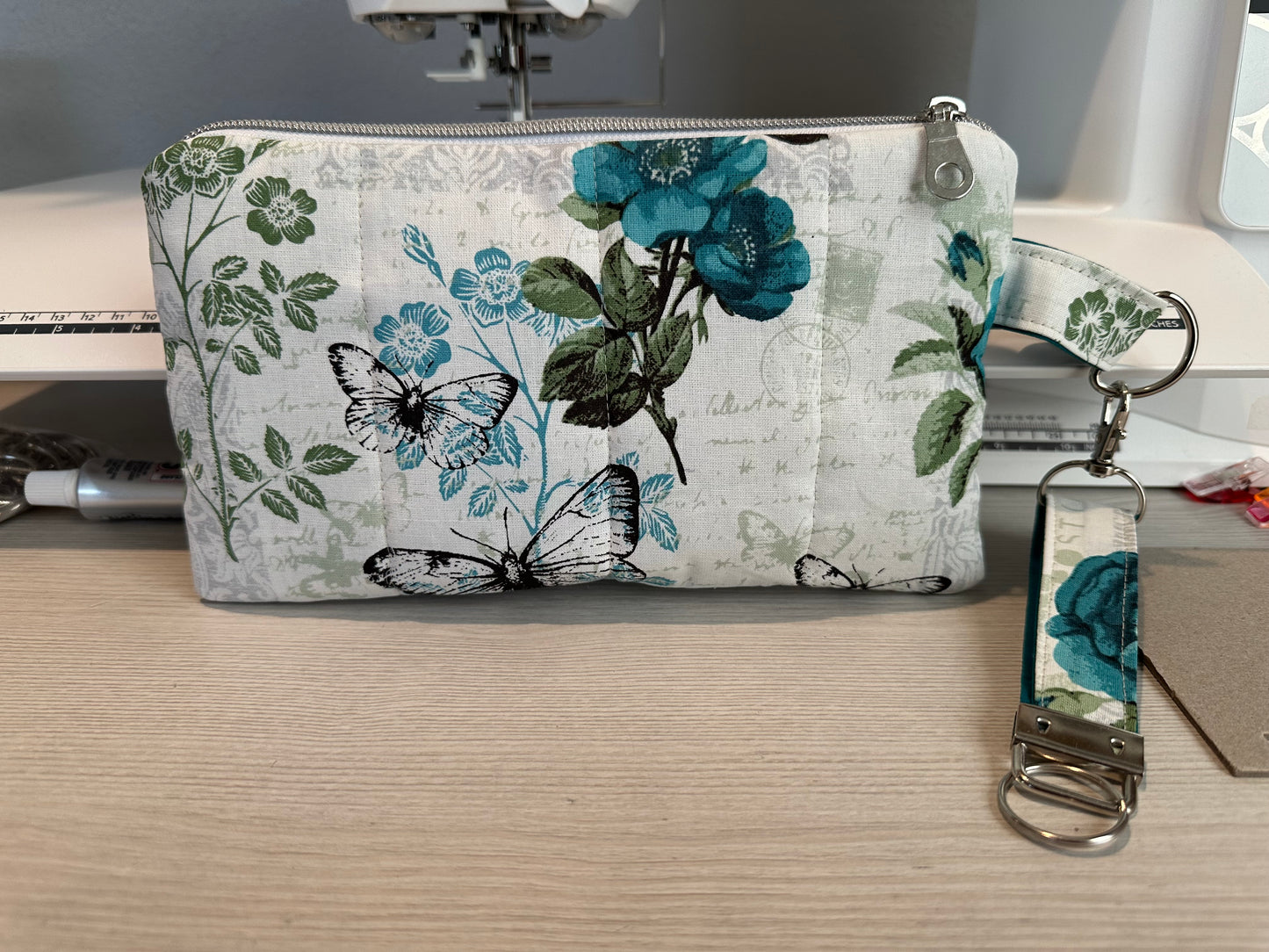 Phone wallet with wristlet