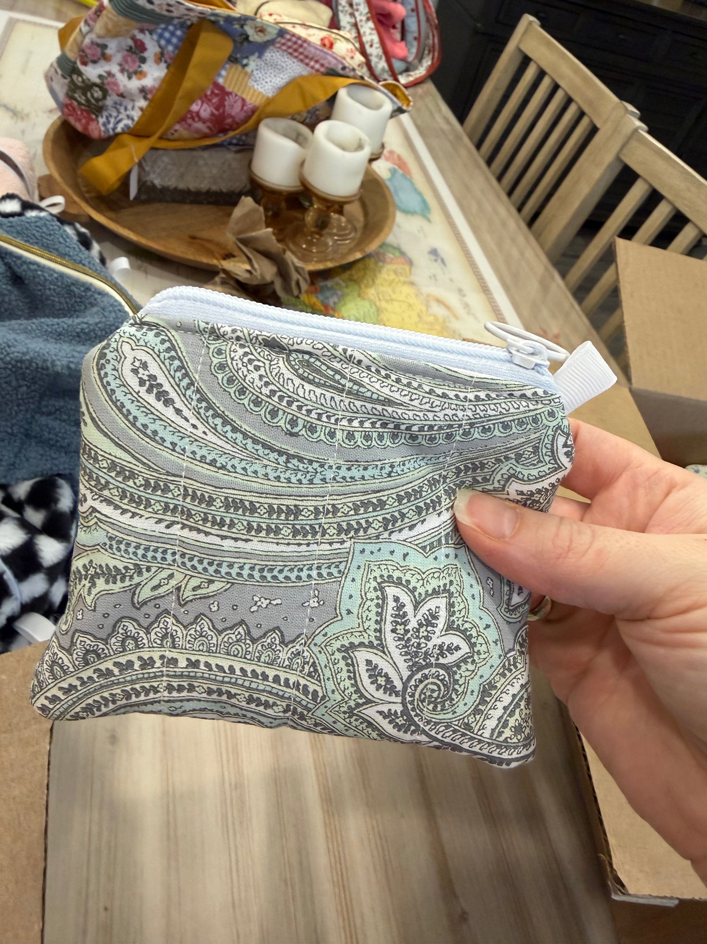 “Wrong” zipper pouch