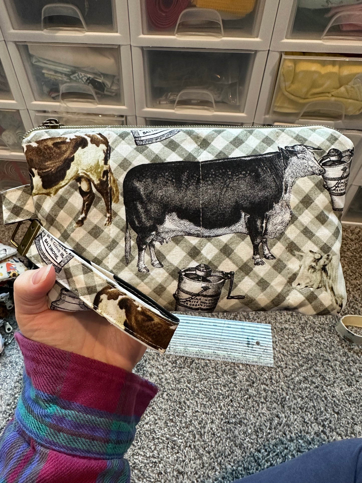 Phone wallet with wristlet