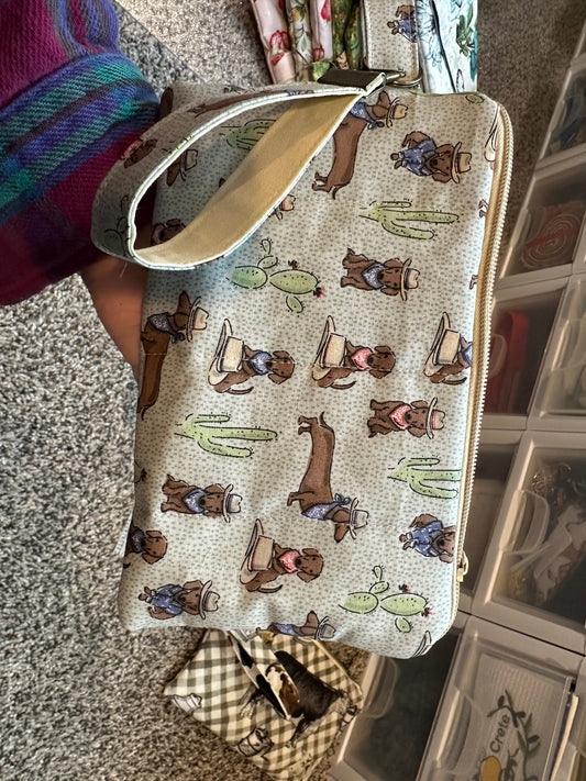 Phone wallet with wristlet