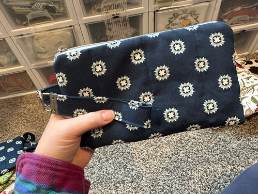Phone wallet with wristlet