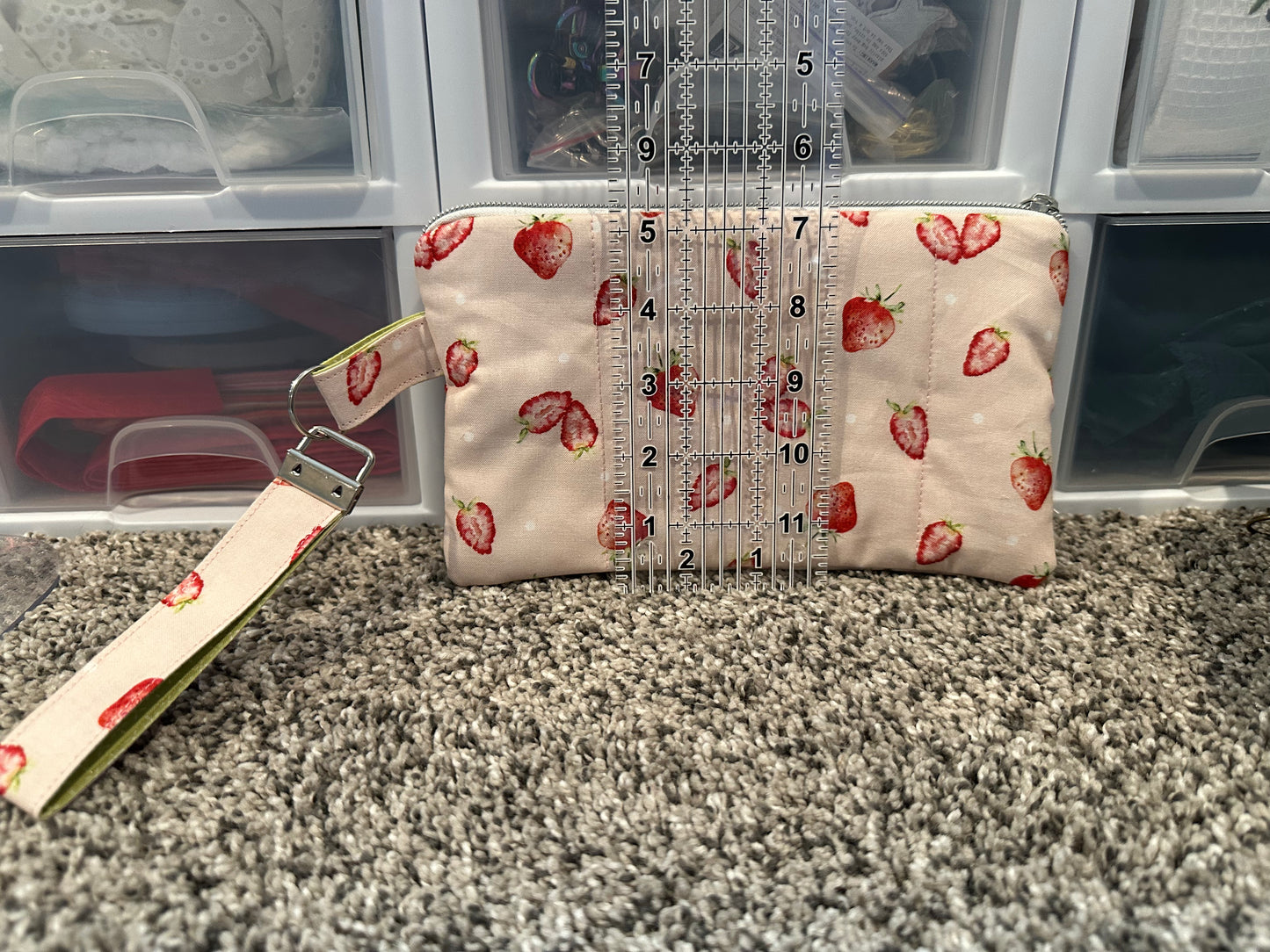 Phone wallet with wristlet